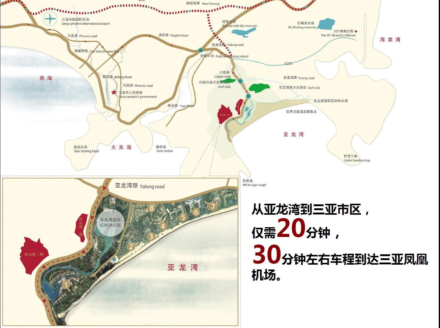 亚龙湾西山渡2期交通图