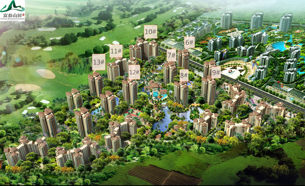 三亚富春山居效果图