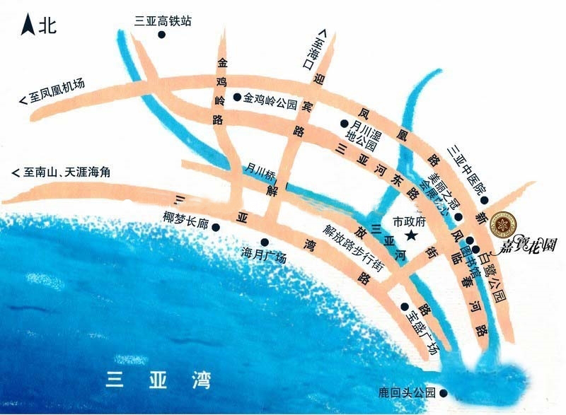 嘉宝花园二期交通图
