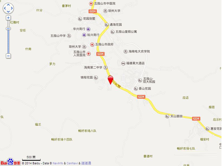 五指山山水名城交通图