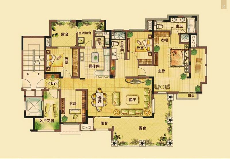 4房2厅2卫 建筑面积：169㎡