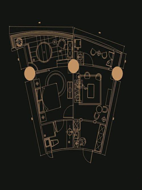 1室1厅 建筑面积：87.08㎡