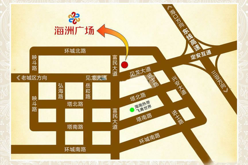 海洲广场交通图