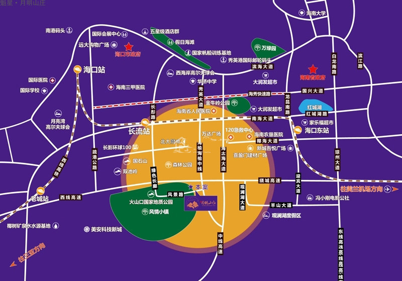 魁星月明山庄交通图