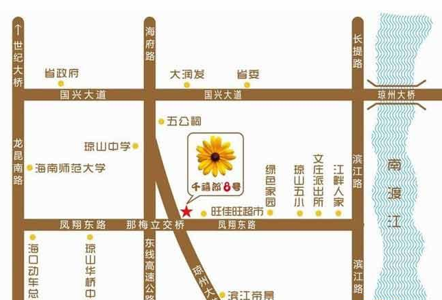 千禧郎8号交通图