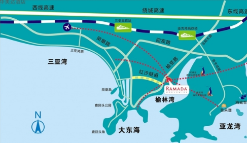 华美达酒店交通图