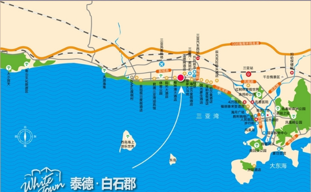 泰德白石郡交通图