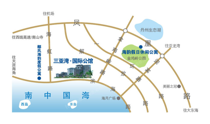 海韵度假酒店交通图