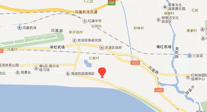 三亚湾凤凰墅交通图