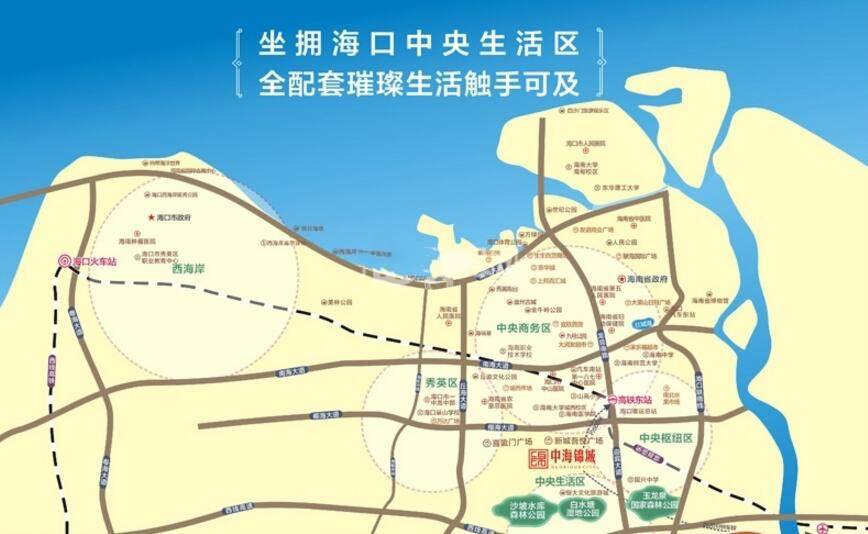 中海锦城新天地交通图