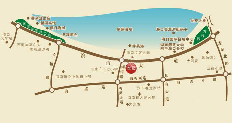 福隆广场三期海福湾交通图
