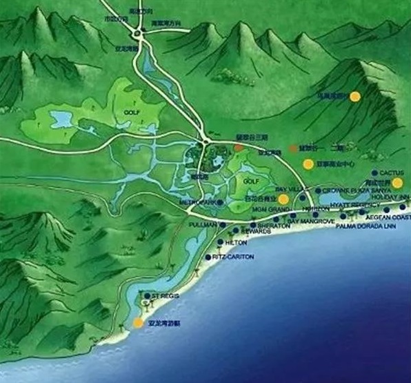 申亚亚龙湾壹号（别墅）交通图
