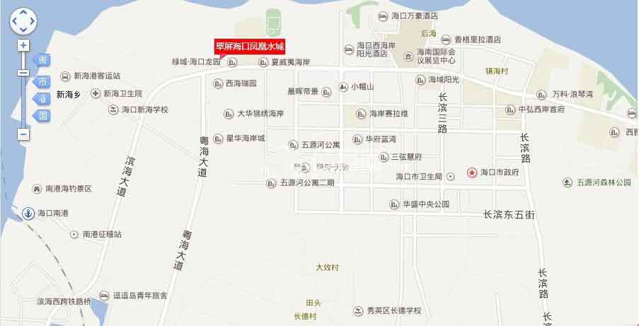 翠屏海口凤凰水城交通图