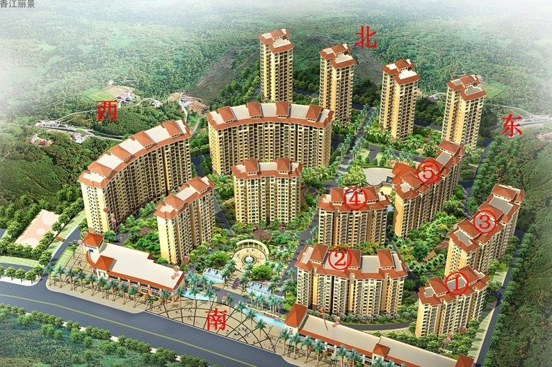 粤泰香江丽景效果图