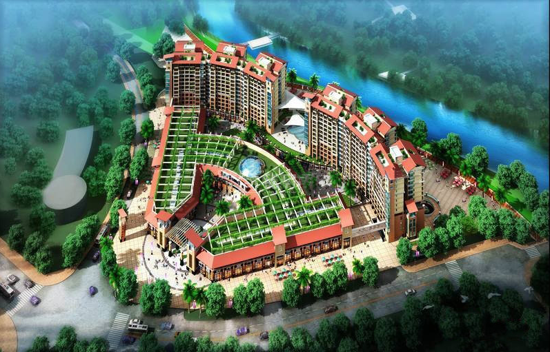 水岸新世纪生态花园度假酒店效果图