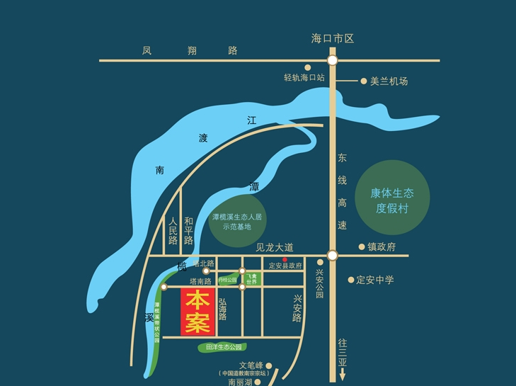 天长椰风水韵交通图