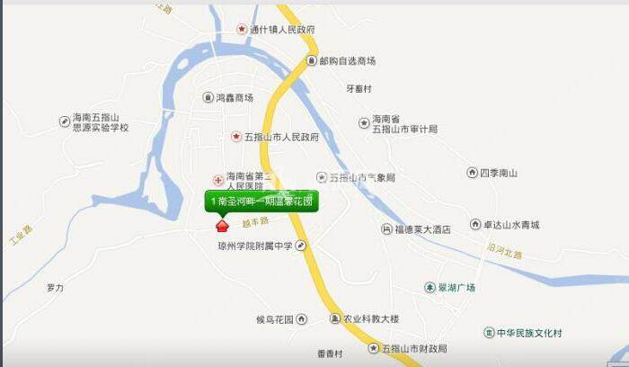 生源南圣河畔一期温馨花园交通图