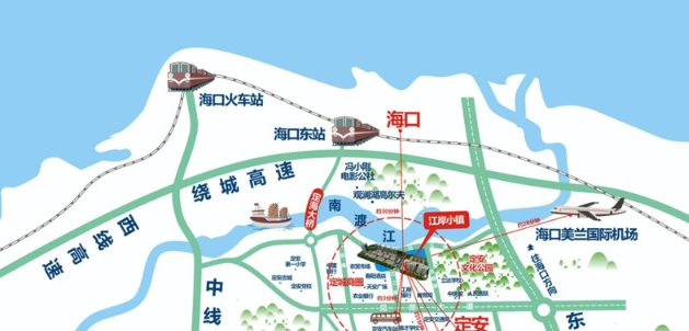 江岸小镇交通图