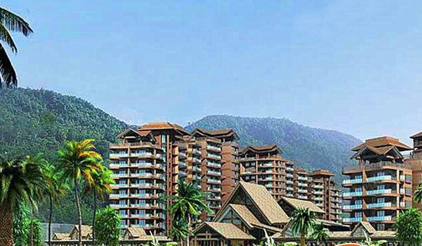 五指山圣河湾实景图