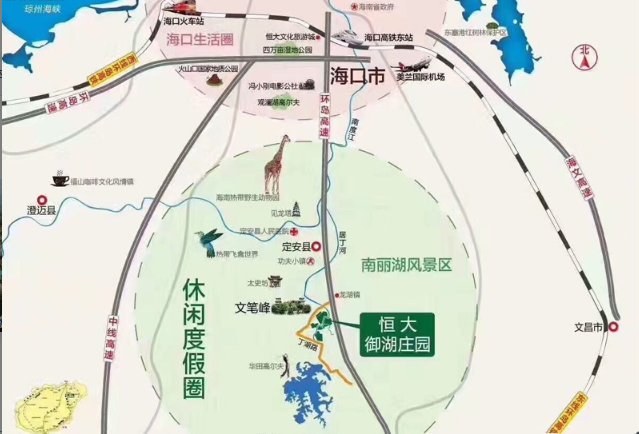 恒大御湖庄园交通图