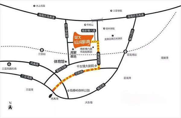 双大山湖湾交通图