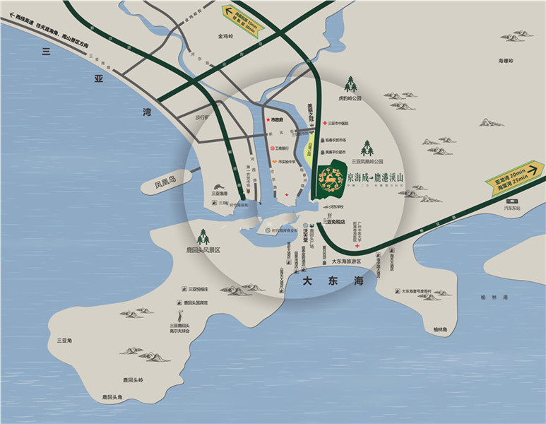 鹿港溪山交通图