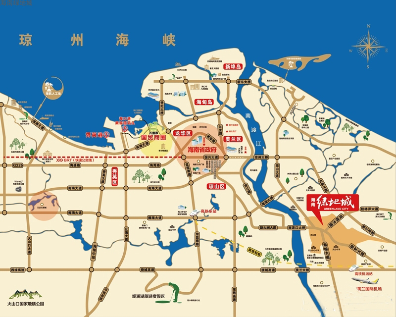 绿地城江东首府交通图