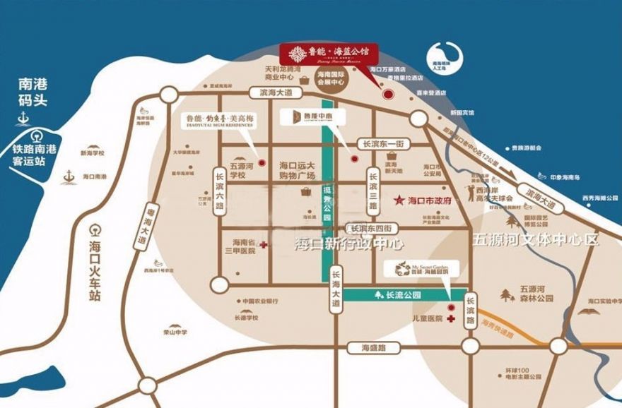 鲁能海蓝公馆交通图