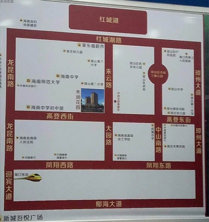禾润花园商铺交通图
