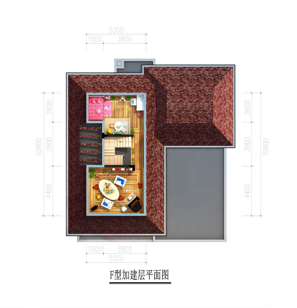 三亚红塘湾户型平面 F2F 1房1卫 建筑面积：40㎡