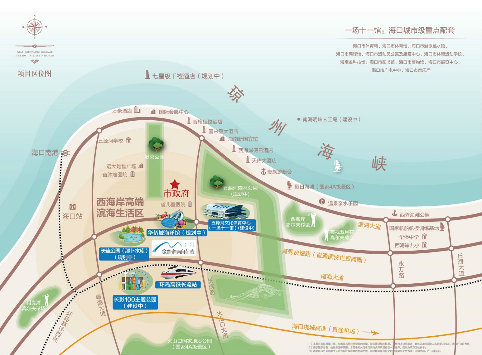 金地海南自在城交通图